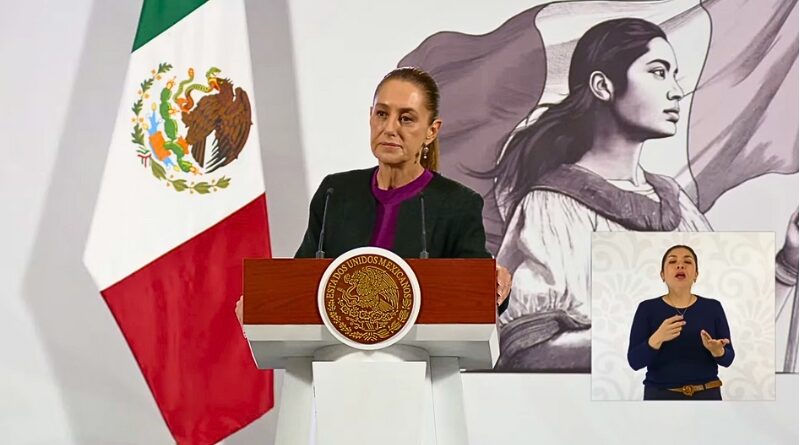 La presidenta de México condenó el despliegue militar de Washington cerca de Venezuela y reiteró la defensa de la soberanía regional.