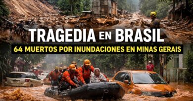Las inundaciones y deslizamientos en Minas Gerais dejan 64 víctimas, miles de desplazados y alertas por más tormentas en el sureste brasileño.