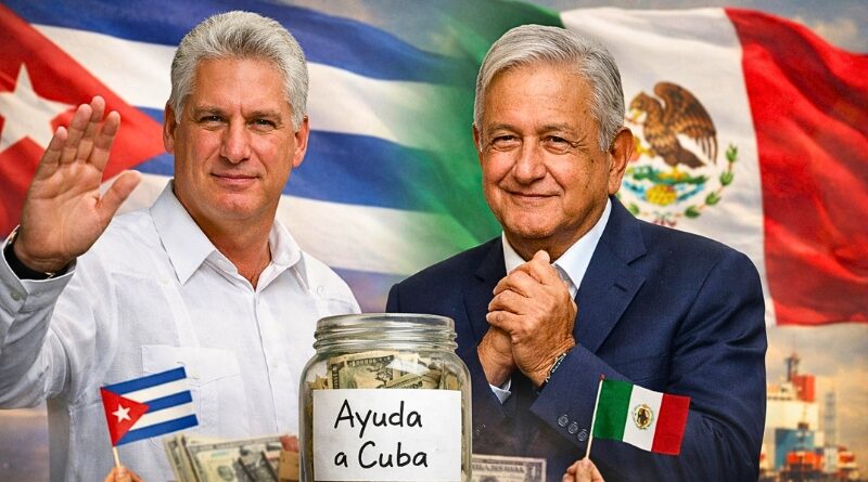 El presidente cubano agradece al exmandatario mexicano por impulsar una colecta solidaria mientras La Habana enfrenta presiones económicas y el embargo estadounidense.