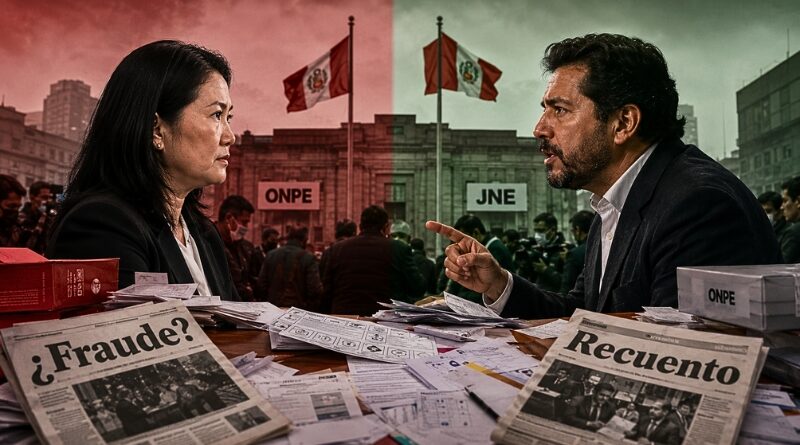 Ultraconservadora y izquierdista definirán Perú el 7 de junio tras polémica por demoras, denuncias de fraude y renuncia del jefe electoral.