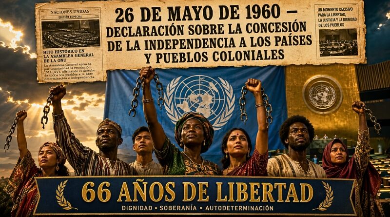 26 de mayo: seis décadas y media de la Declaración que cambió el mapa político mundial y encendió la lucha final contra el imperio colonial.