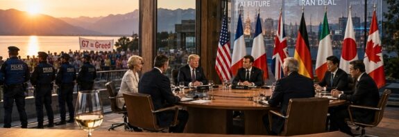 Líderes mundiales se reúnen en Francia mientras Trump sacude la agenda con sorpresas comerciales y un pacto histórico con Irán.