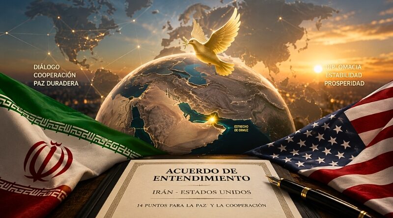 Un memorando de 14 puntos plantea el fin de hostilidades, alivio de sanciones y un nuevo marco de cooperación entre Washington y Teherán