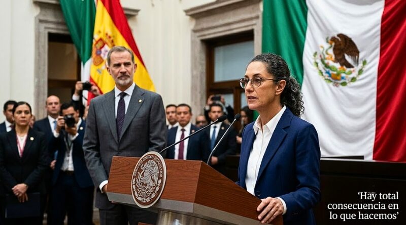 La presidenta de México pone en valor el gesto del Rey Felipe VI al reconocer los abusos de la Conquista y defiende la memoria de los pueblos originarios frente a las críticas de la derecha