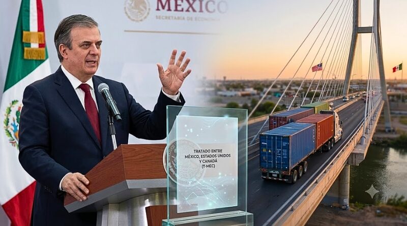 Ebrard detalla que el 80% de las exportaciones queda fuera de la nueva tasa; el 10% restante ya pagaba el gravamen global desde febrero pasado.