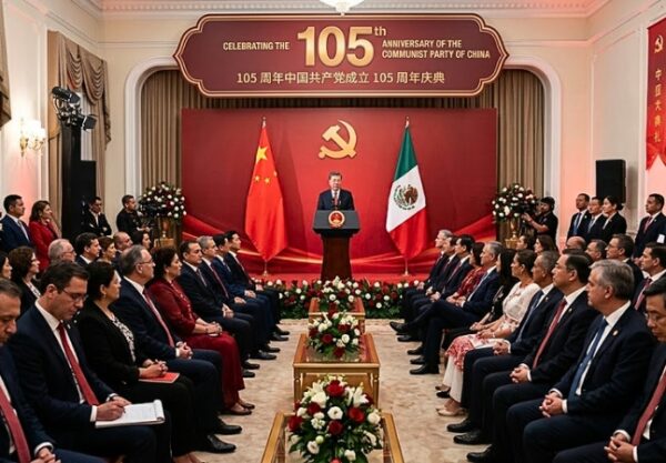 La Embajada de China conmemoró el 105 aniversario del Partido Comunista Chino con un acto diplomático que destacó su desarrollo, cooperación y visión global.