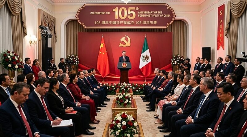 La Embajada de China conmemoró el 105 aniversario del Partido Comunista Chino con un acto diplomático que destacó su desarrollo, cooperación y visión global.