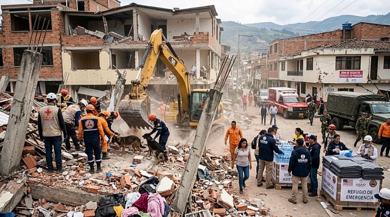 Washington anunció 15.5 millones de dólares y China movilizó equipos pesados para apoyar el rescate tras el sismo de 7.4 grados.