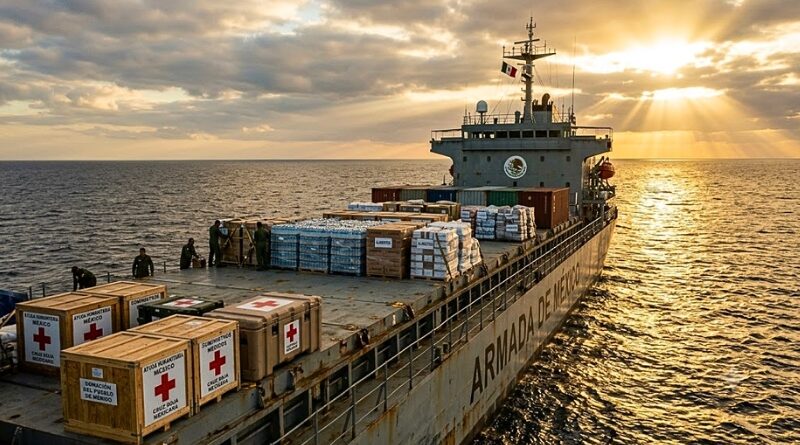 La Armada de México refuerza el puente de asistencia con un segundo envío marítimo de insumos esenciales para atender a miles de afectados por los sismos de junio.