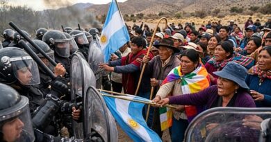 Mujeres y niños fueron desalojados con extrema violencia por la policía de Sadir. Organizaciones exigen la libertad inmediata de los detenidos y repudian la represión en Jujuy.
