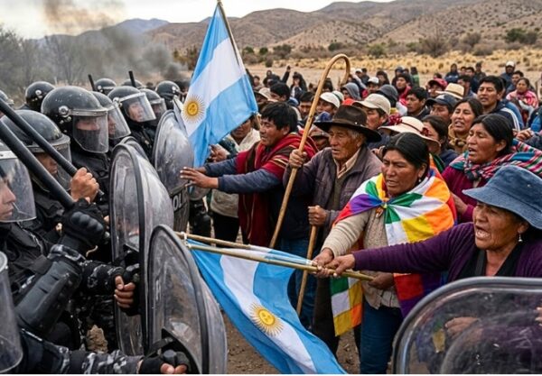 Mujeres y niños fueron desalojados con extrema violencia por la policía de Sadir. Organizaciones exigen la libertad inmediata de los detenidos y repudian la represión en Jujuy.