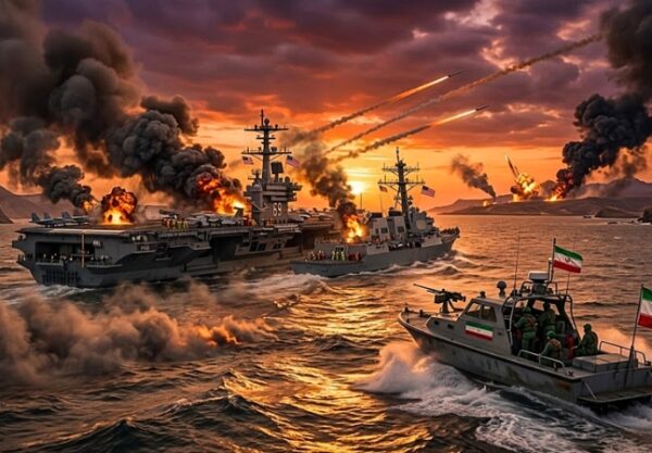 La Guardia Revolucionaria lanza misiles contra un portaaviones y un destructor estadounidenses; Washington responde destruyendo tres petroleros iraníes en una escalada crítica.