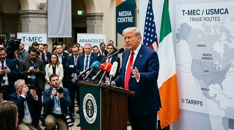 El mandatario estadounidense asegura que mantendrá el tratado con México y Canadá, pero arremete contra Ottawa con nuevos aranceles y la acusa de "estafar" a EE.UU. durante 50 años.
