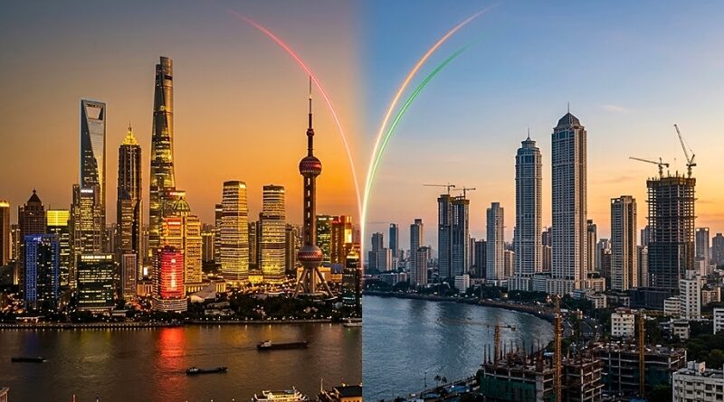 Bloomberg prevé que India acelere hasta el 7,7 % mientras China se frena al 3,6 %, aunque la economía china seguirá siendo mucho mayor durante décadas.