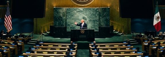 Desde la ONU, el presidente de EE.UU. insistió en que los cárteles dominan México y exigió a Sheinbaum recuperar el control del país.