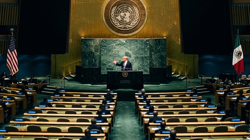 Desde la ONU, el presidente de EE.UU. insistió en que los cárteles dominan México y exigió a Sheinbaum recuperar el control del país.