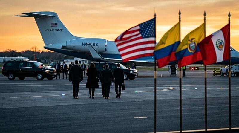 Washington busca reforzar su influencia en Bogotá, Quito y Lima en medio de nuevos gobiernos afines y una emergencia humanitaria en Colombia.