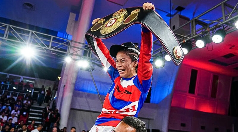 La boxeadora chontaleña conquistó el cetro de las 107 libras de la Asociación Mundial de Boxeo y desató la euforia de todo Nicaragua.