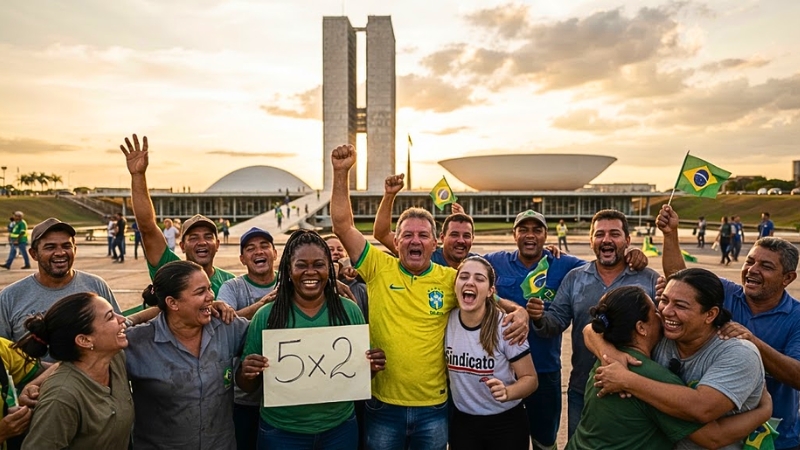 El Senado respaldó casi por unanimidad el fin del esquema 6x1, una bandera de Lula que Flávio Bolsonaro terminó apoyando.