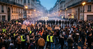70.000 agentes vigilan Francia mientras jóvenes alemanes salen a las calles en 30 ciudades por vivienda, educación y clima.
