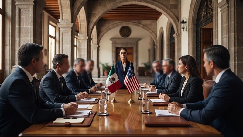 La presidenta advierte que los acuerdos de seguridad con Washington son facultad federal, tras la controversia por una academia policial en Querétaro.