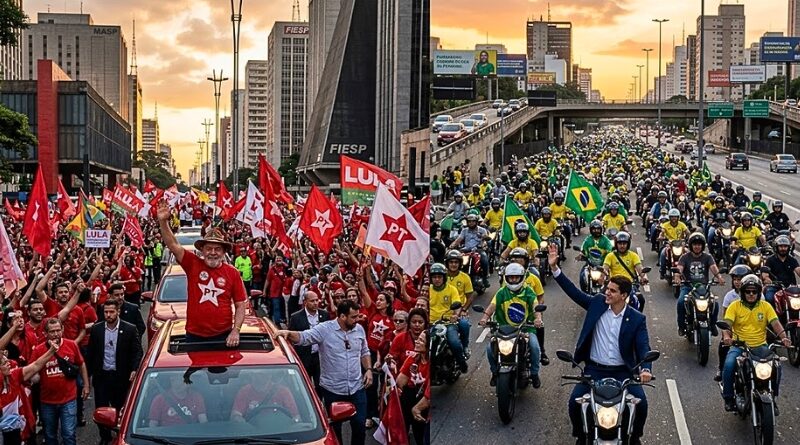 Con más de 150 millones de votantes convocados y un escenario polarizado, el izquierdista Lula da Silva y el ultraderechista Flávio Bolsonaro cerraron sus campañas en São Paulo con demostraciones de fuerza callejera.