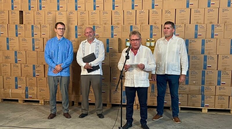 El cargamento, canalizado vía el Programa Mundial de Alimentos de la ONU, se destinará a niños, ancianos y mujeres embarazadas en la isla